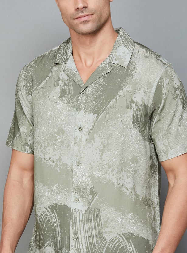 Trendy Printed Regular Fit Shirt for Men Lightweight Comfortable Outfit
