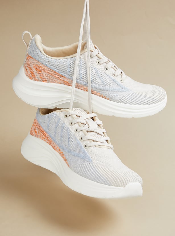 Women Fashionable Colourblock Sports Shoes Lightweight Soft Casual Design