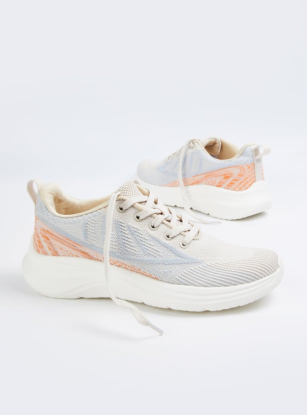 Women Fashionable Colourblock Sports Shoes Lightweight Soft Casual Design
