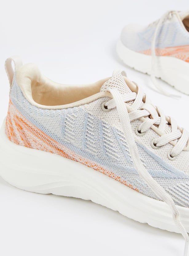 Women Fashionable Colourblock Sports Shoes Lightweight Soft Casual Design