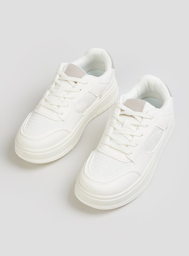 Panelled Sneakers for Women Modern Comfortable Footwear for Everyday Use