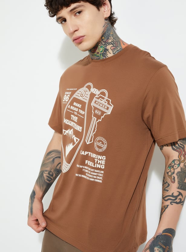Graphic Printed T Shirt for Men Breathable Comfortable Material