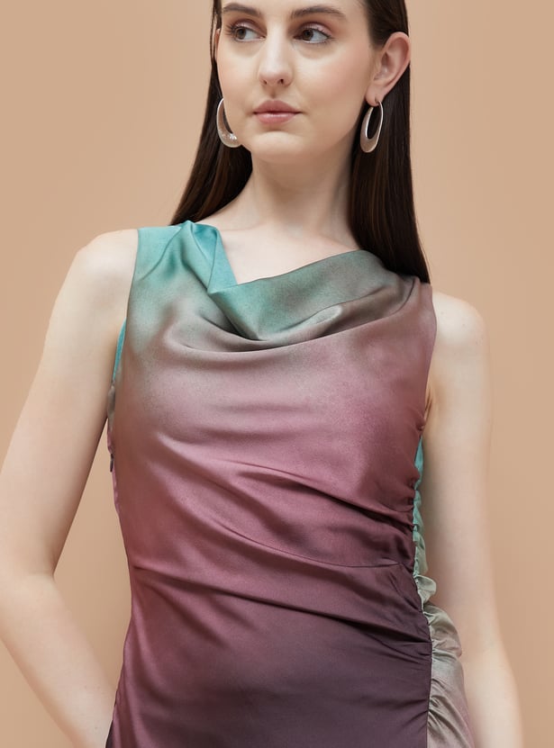 Premium Evening and Office Wear Printed Sleeveless Sheath Dress for Women