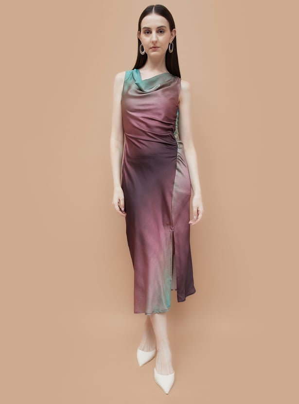 Premium Evening and Office Wear Printed Sleeveless Sheath Dress for Women