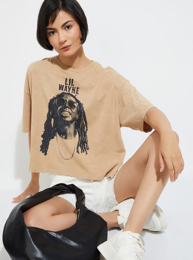 Casual Women’s Printed Cotton Tee