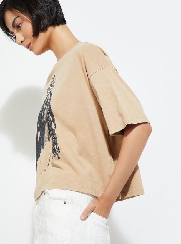 Casual Women’s Printed Cotton Tee
