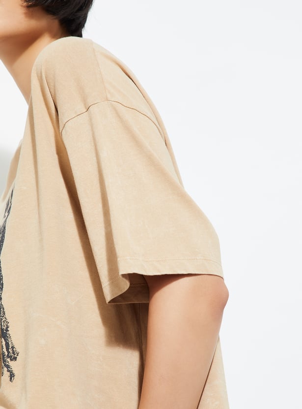 Casual Women’s Printed Cotton Tee