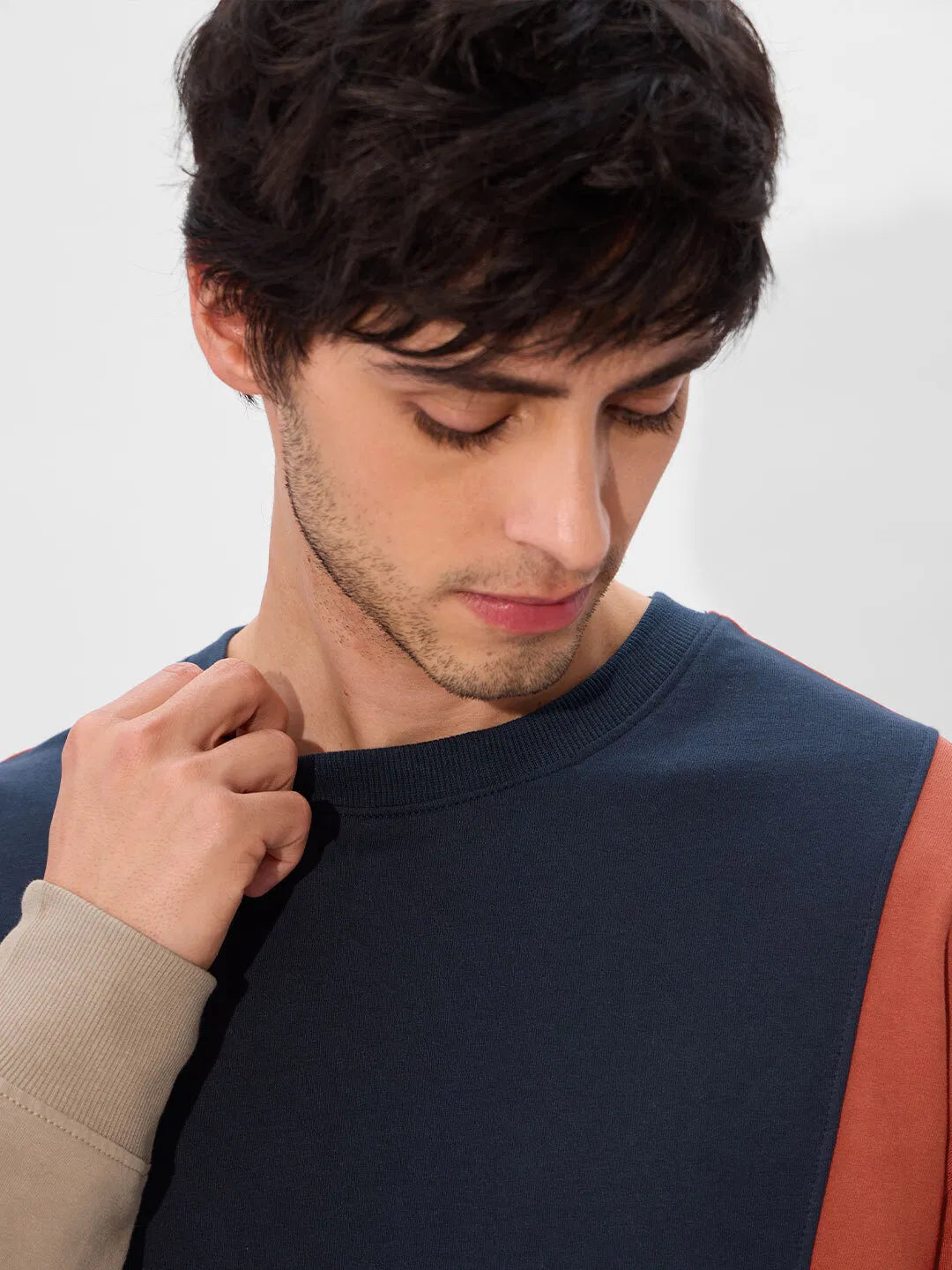 True Navy Oversized Full Sleeve T Shirt for Men Soft Comfortable Daily Wear