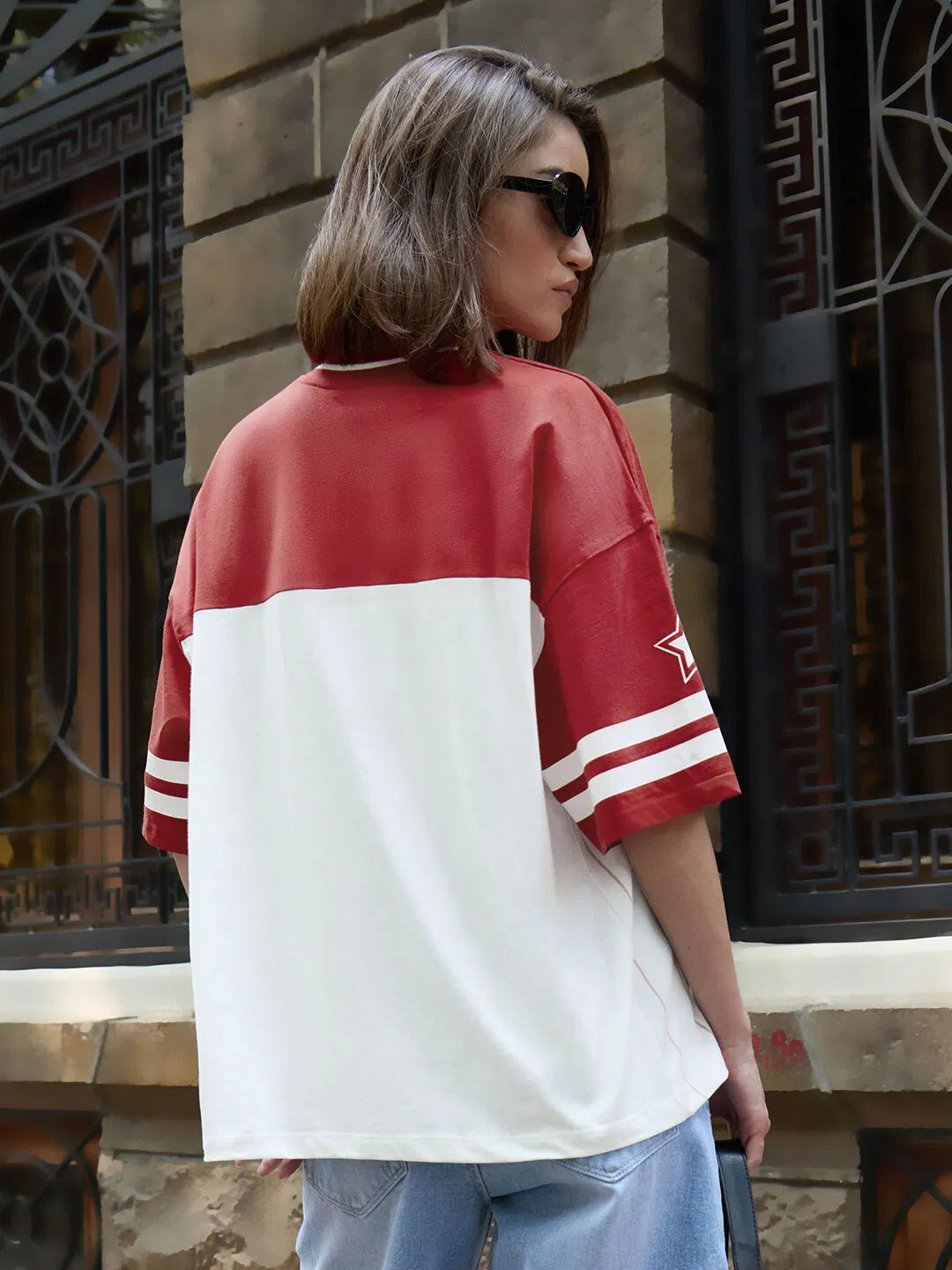 Varsity Oversized T Shirt for Women Comfortable Soft Casual Wear