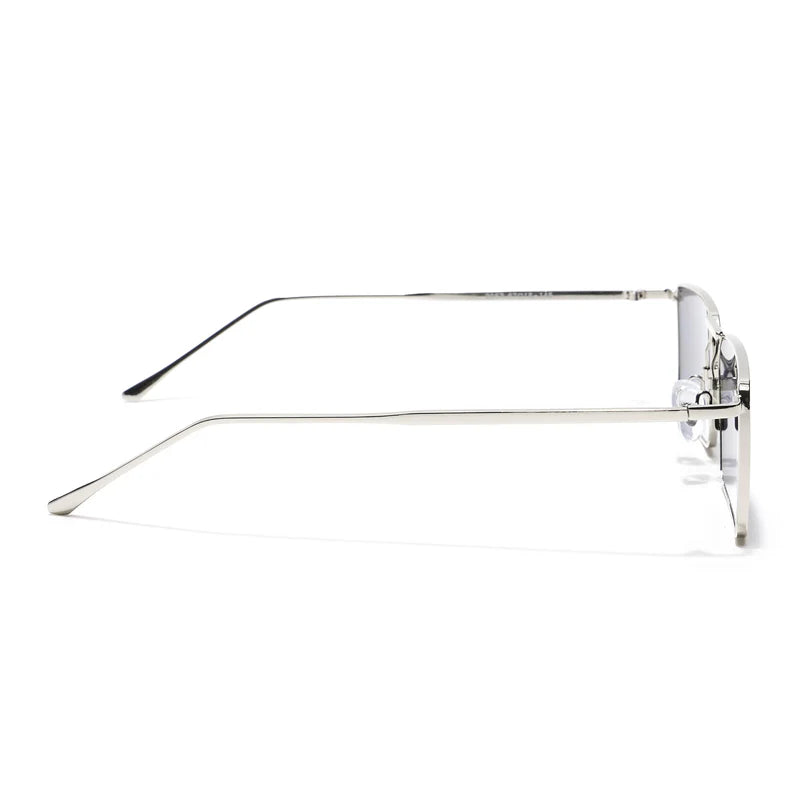 Black & Silver Rectangular Sunglasses