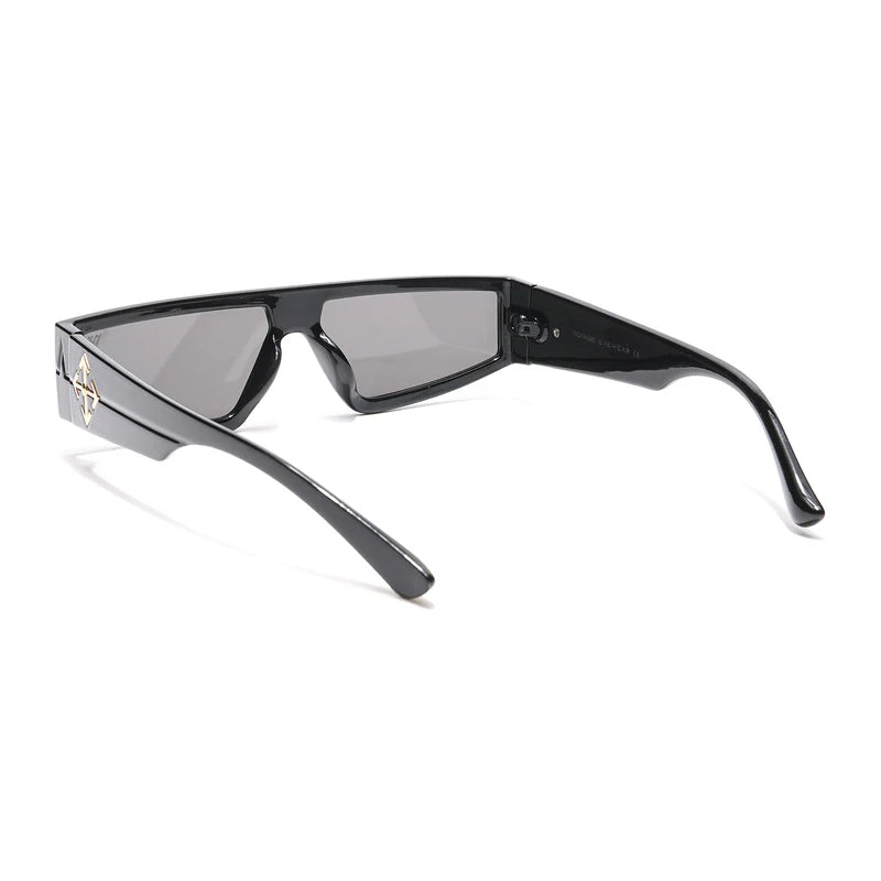Sleek Black Rectangular Sunglasses