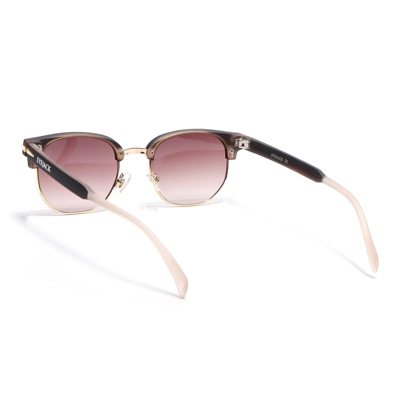 Brown & Golden Hexagonal Sunglasses Modern and Sleek Design
