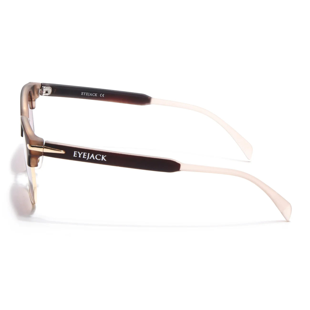 Brown & Golden Hexagonal Sunglasses Modern and Sleek Design