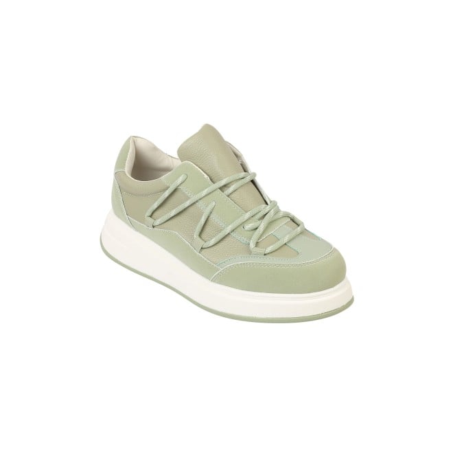 Women Green Sports Sneakers Soft Breathable Lightweight Fabric