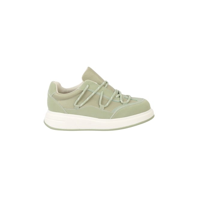 Women Green Sports Sneakers Soft Breathable Lightweight Fabric
