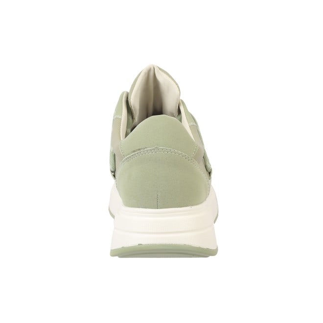 Women Green Sports Sneakers Soft Breathable Lightweight Fabric