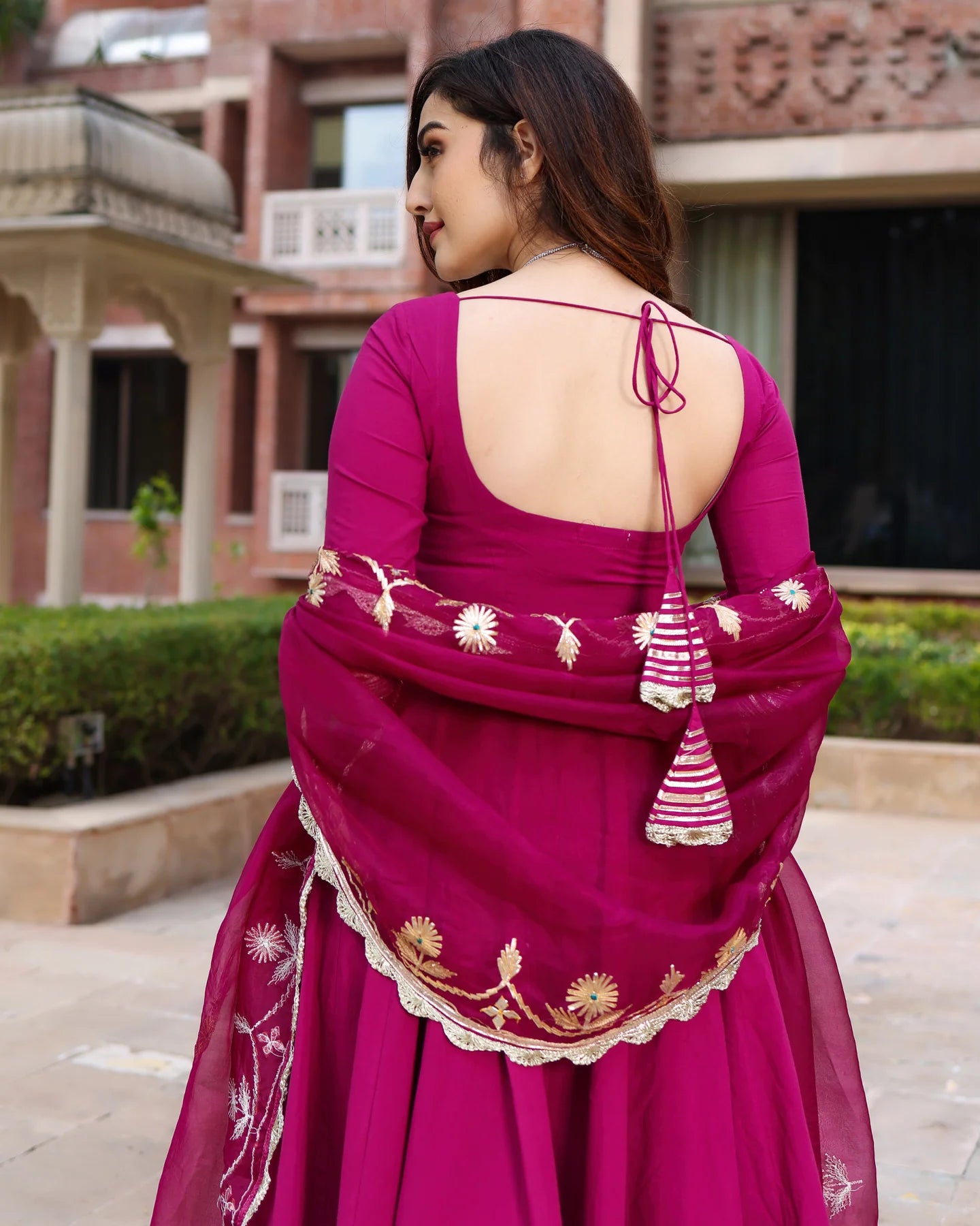 Festive Wear Sparkling Purple Gotapatti Suit Ensemble with Traditional Detailing