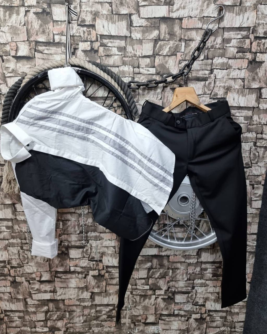 Elegant Men’s Cotton Shirt with Slim Fit Lycra Pant Outfit for Modern Style