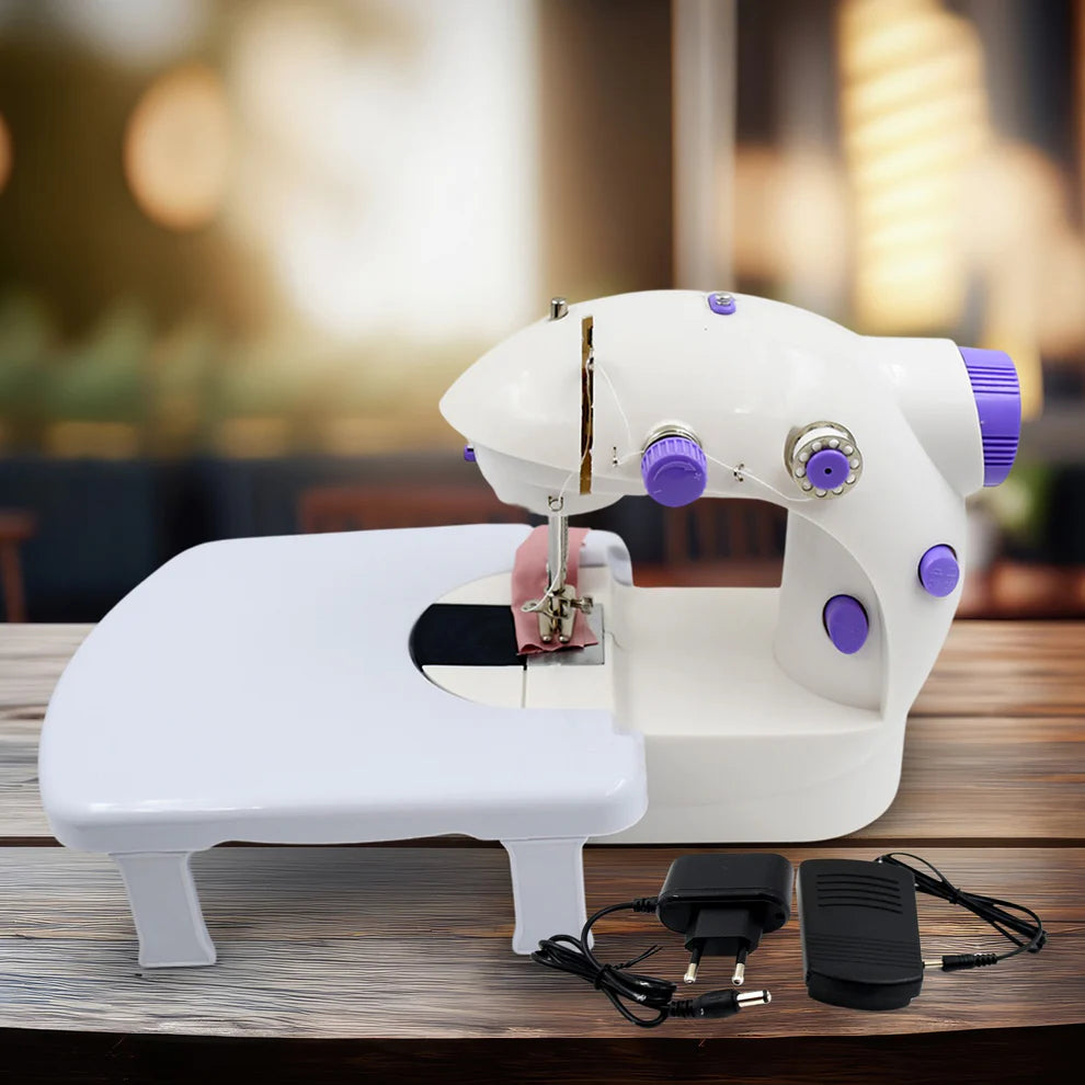 Household Portable Mini Silai Machine with Table Set and Power Adapter