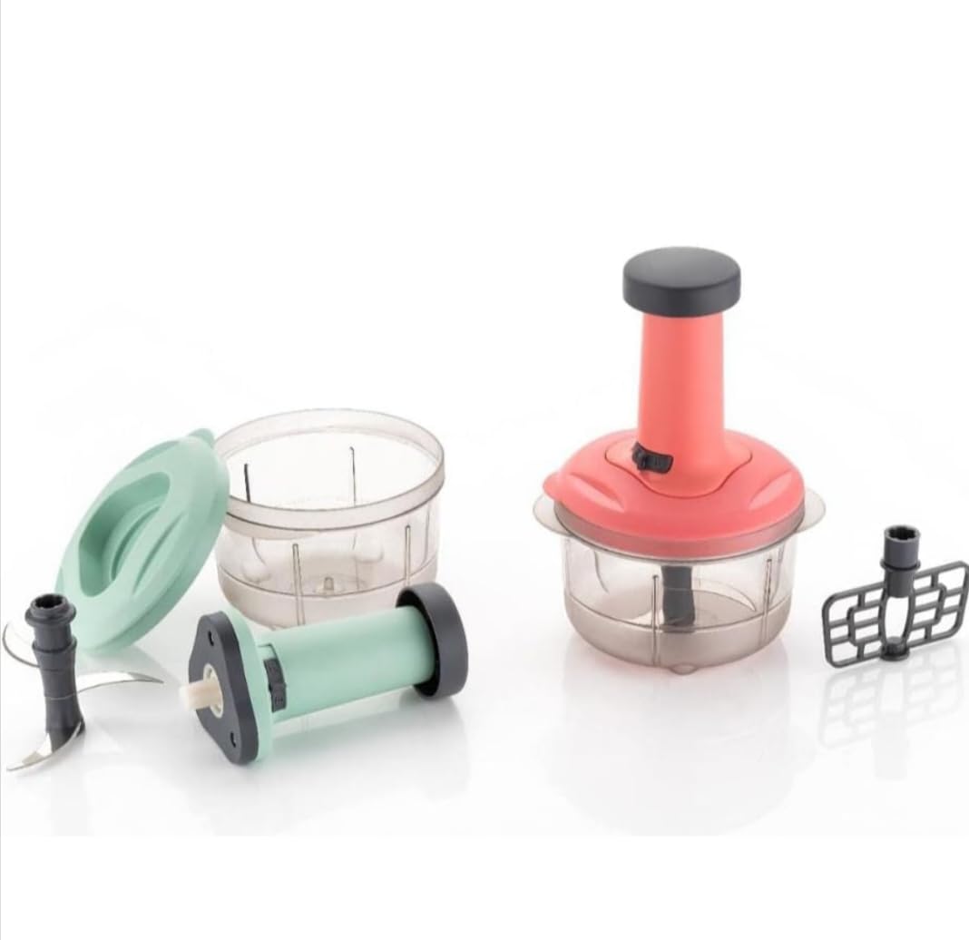 Manual Multi Function Vegetable Chopper Slicer Dicer with Stainless Steel Bowl