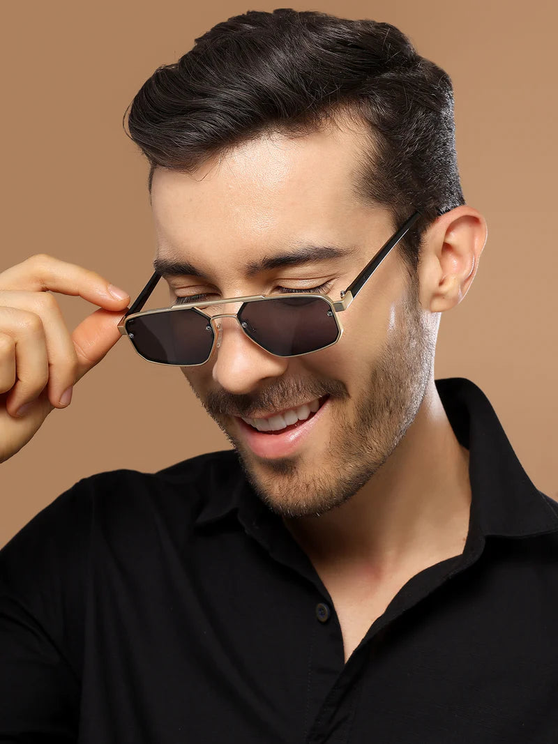 Golden Rectangle Sunglasses for Men & Women
