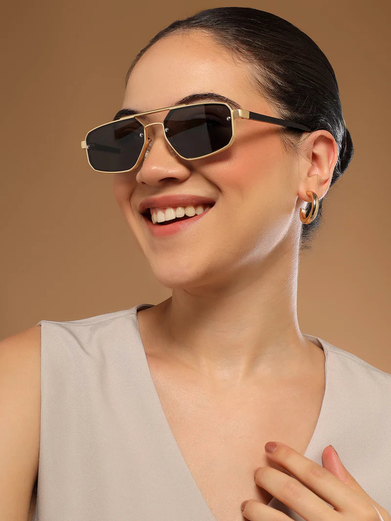 Golden Rectangle Sunglasses for Men & Women