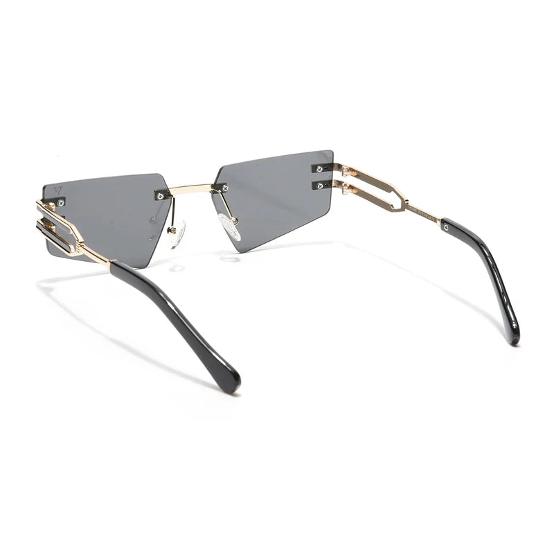 Designer Black Rectangle Sunglasses