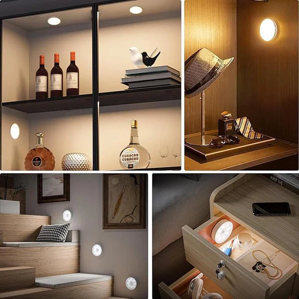 Rechargeable USB Motion Sensor LED Night Light for Home, Hallway, Closet, and Kitchen