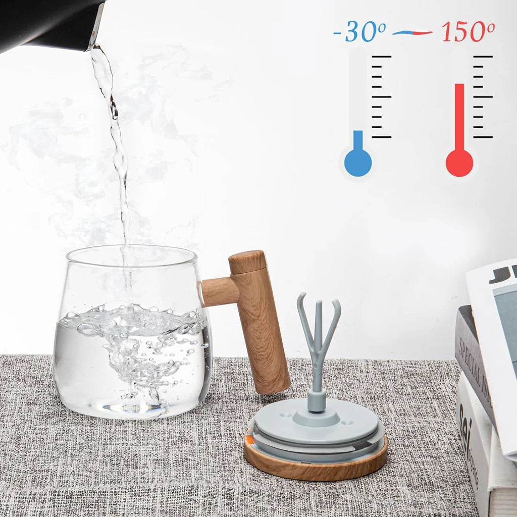 Automatic Mixing Mug for Coffee, Tea, Hot Chocolate, and Instant Drinks