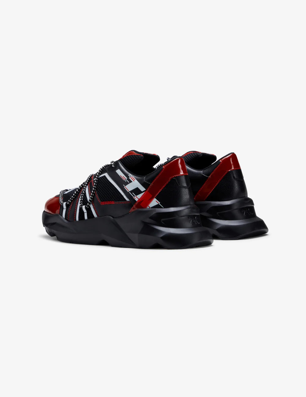 Graphic Design Black Red Chunky Sneakers Trendy Lightweight Shoes