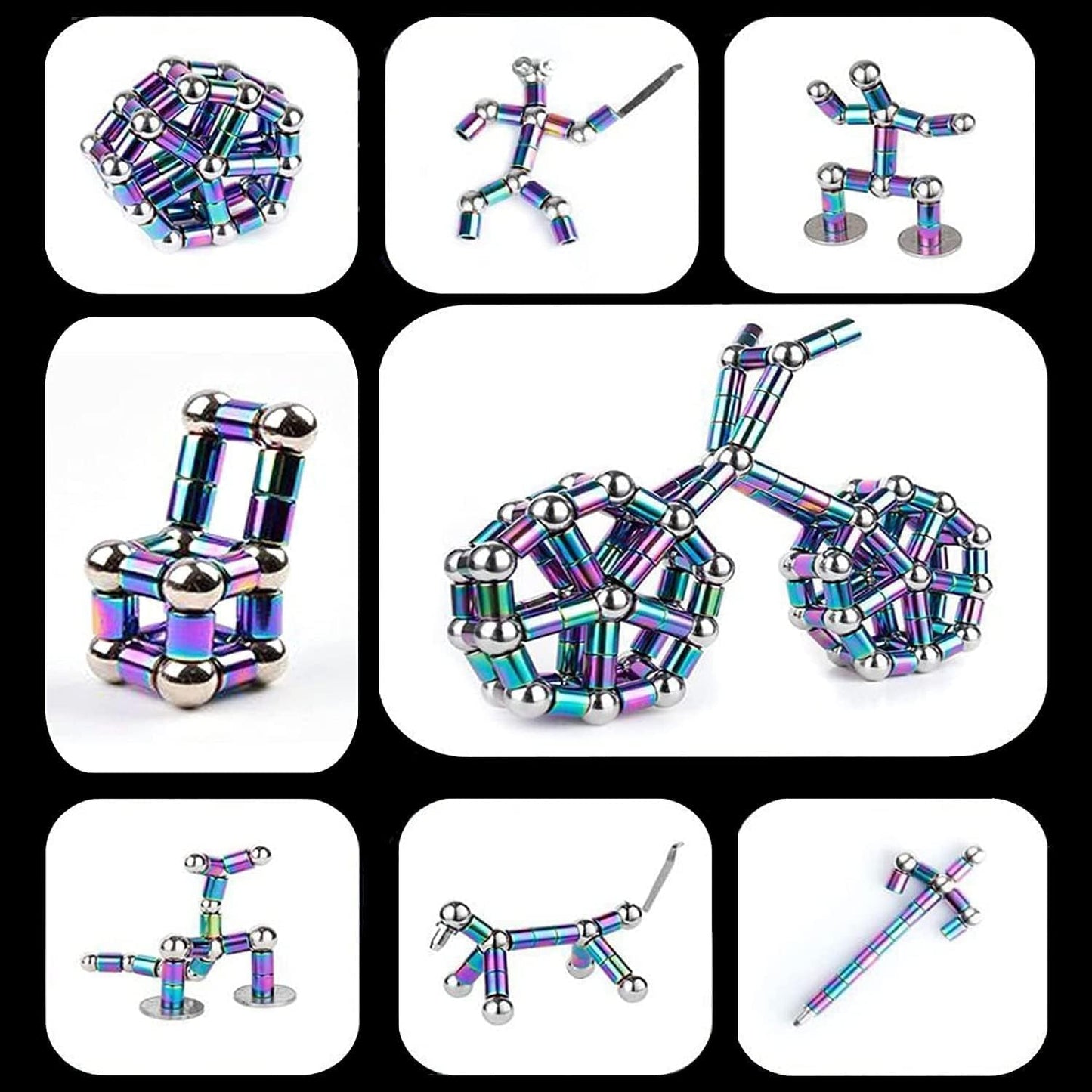 Creative Magnetic Modular Fidget Toy Pen Decompression Gadget for Students and Professionals