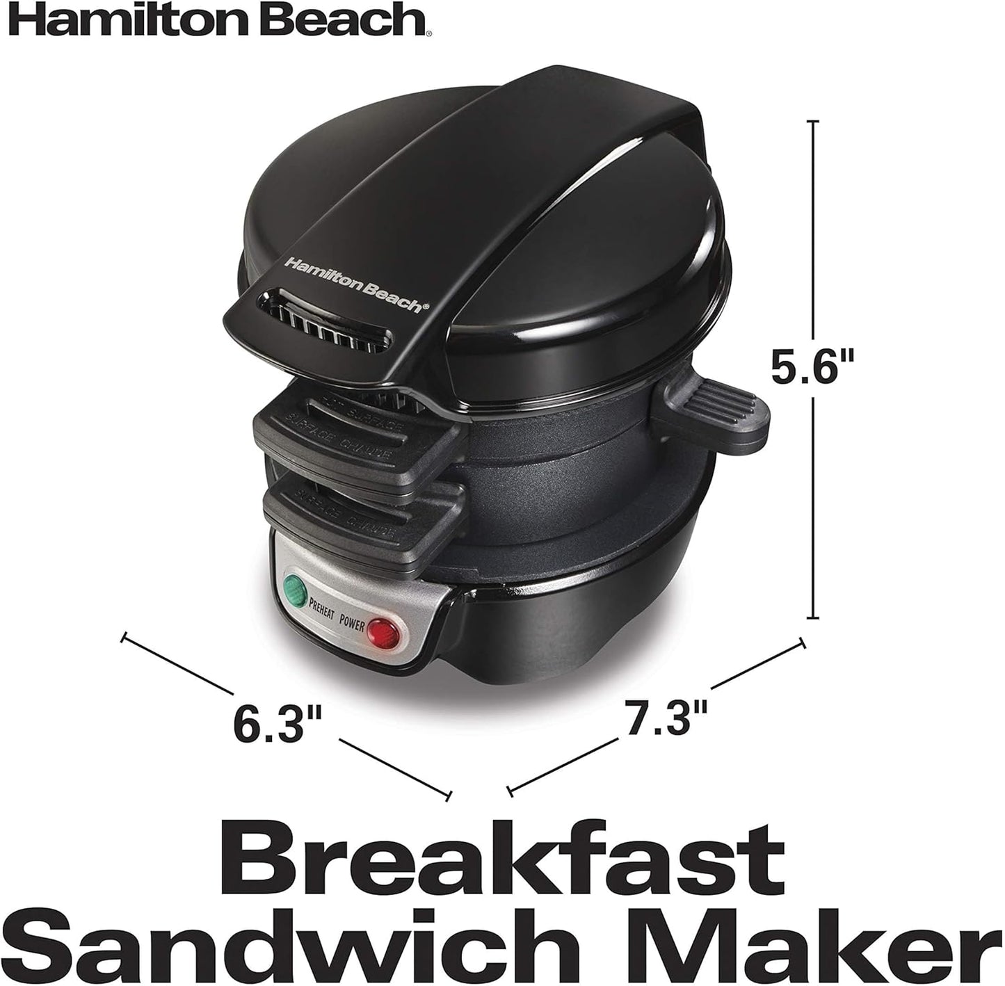 Breakfast Sandwich Maker with Egg Cooker Perfect for Home Kitchen