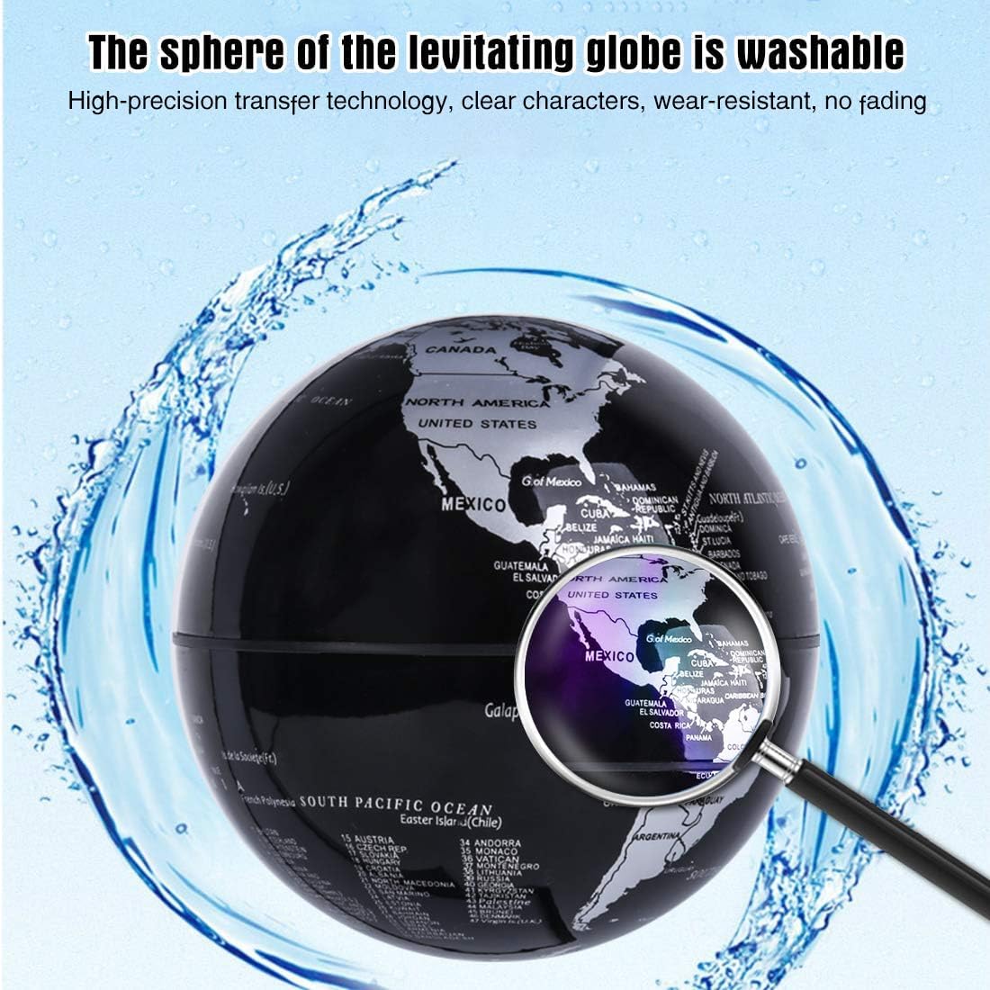 Floating Magnetic Globe with LED Light Modern Office Decor for Dad or Colleague