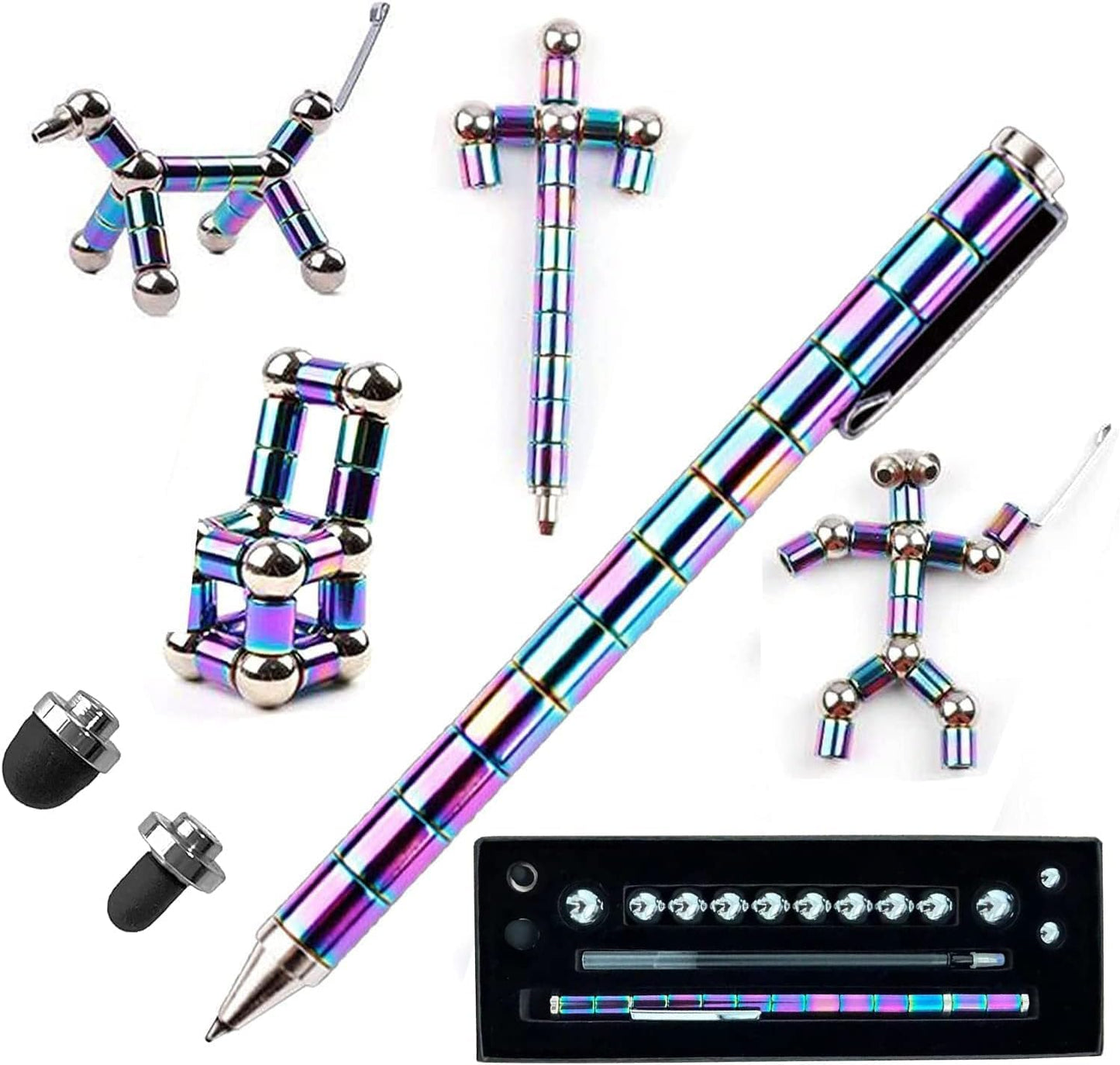 Creative Magnetic Modular Fidget Toy Pen Decompression Gadget for Students and Professionals