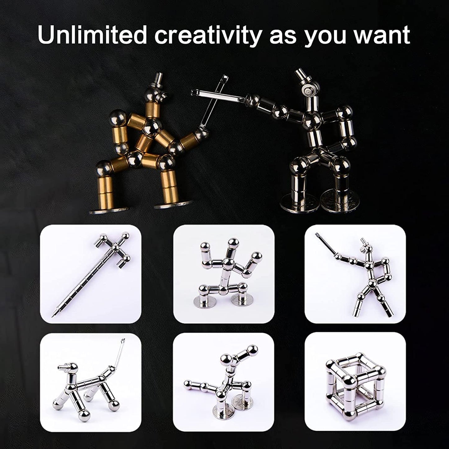 Creative Magnetic Modular Fidget Toy Pen Decompression Gadget for Students and Professionals