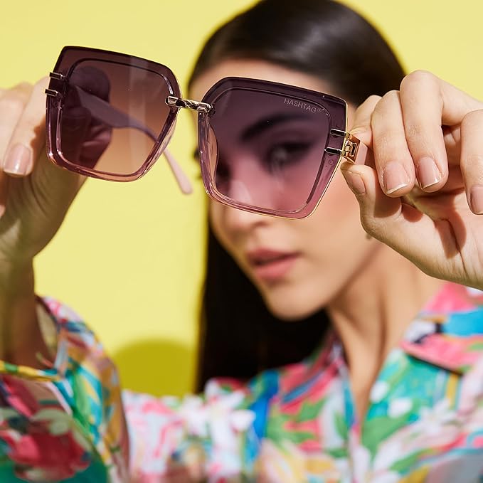 Women’s Square Sunglasses Trendy Designer Oversized Eyewear