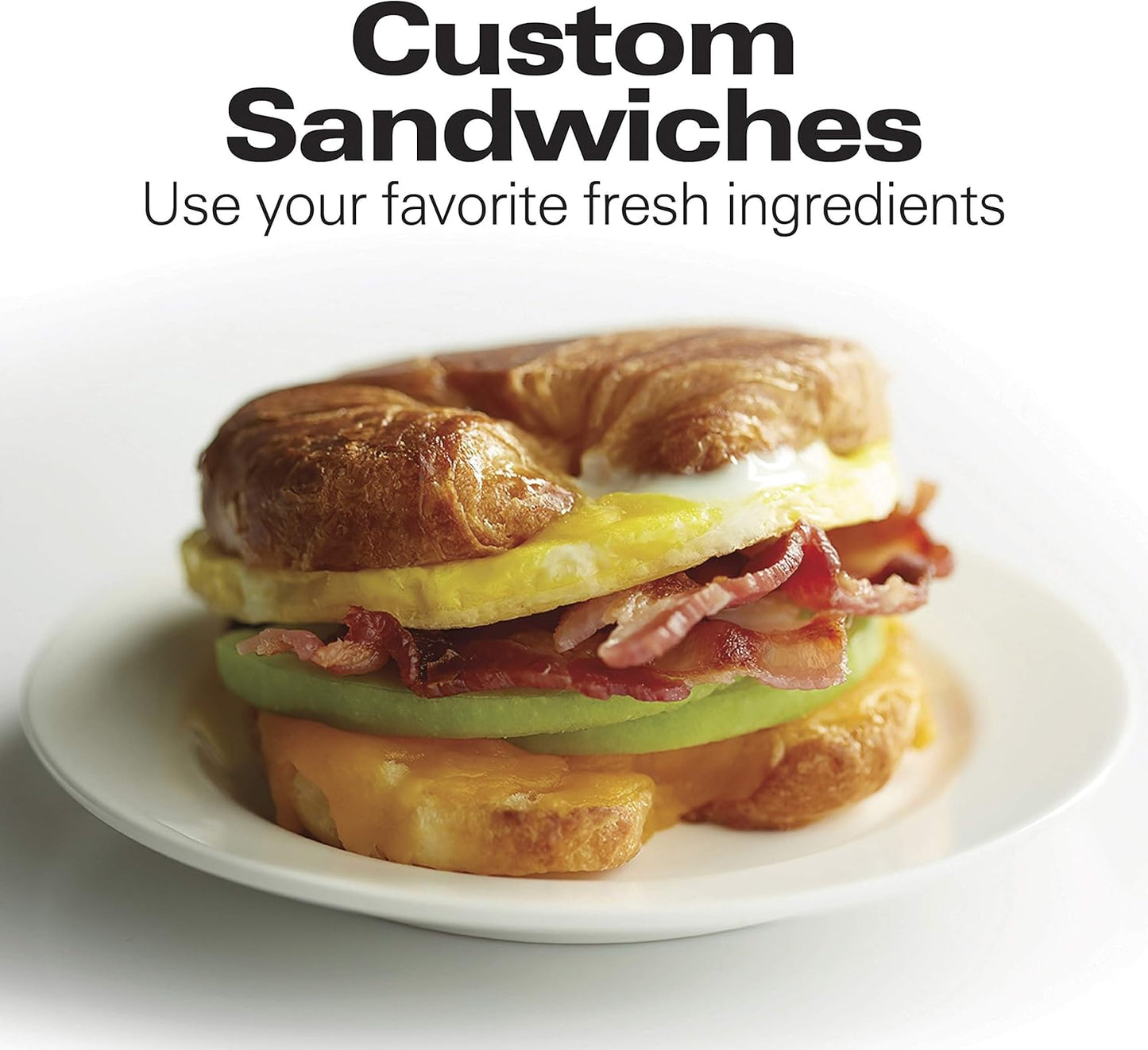 Breakfast Sandwich Maker with Egg Cooker Perfect for Home Kitchen