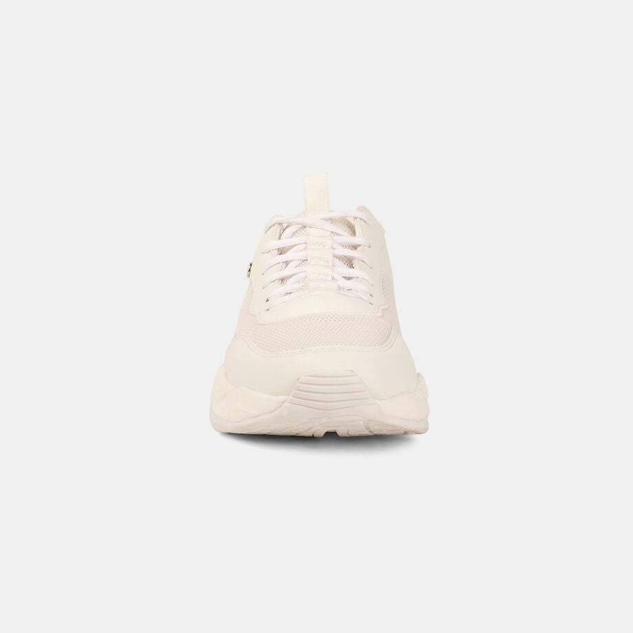 Men Trendy White Lace Up Sports Sneakers Stylish Soft Comfortable Daily Shoes