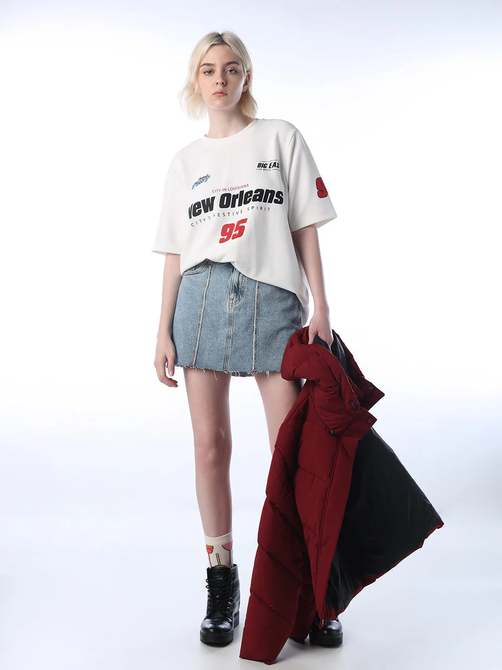 Relaxed Fit Printed T-Shirt for Women’s Casual and Streetwear Style