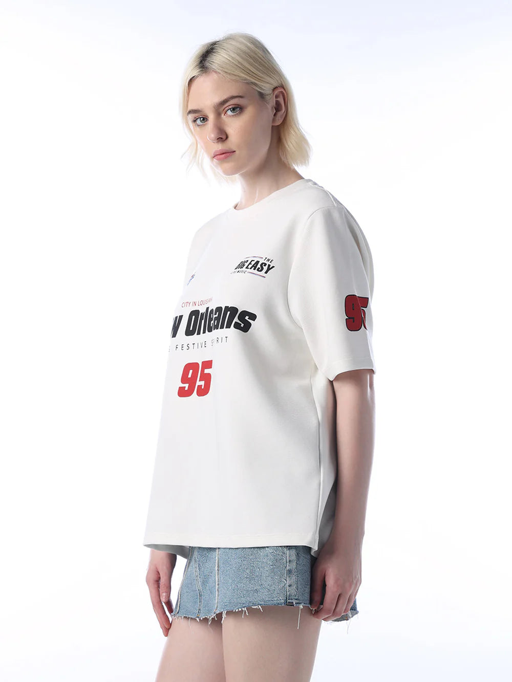 Relaxed Fit Printed T-Shirt for Women’s Casual and Streetwear Style