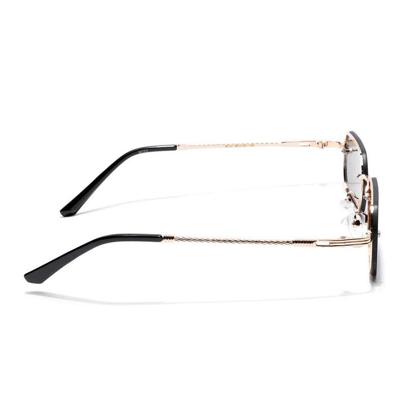 Gold-Black Rectangle Sunglasses