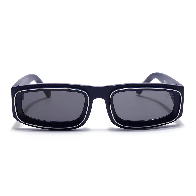 Navy Blue Unisex Sunglasses Black Lens