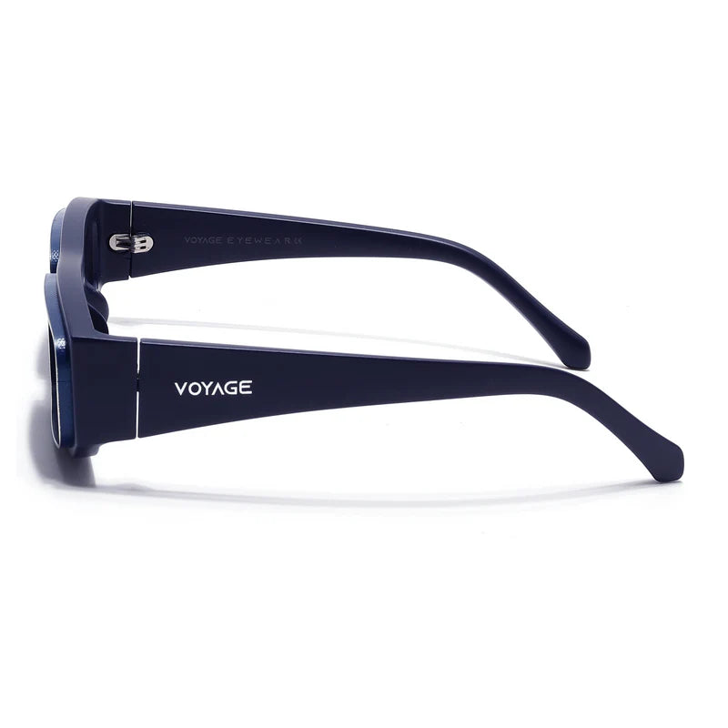 Navy Blue Unisex Sunglasses Black Lens