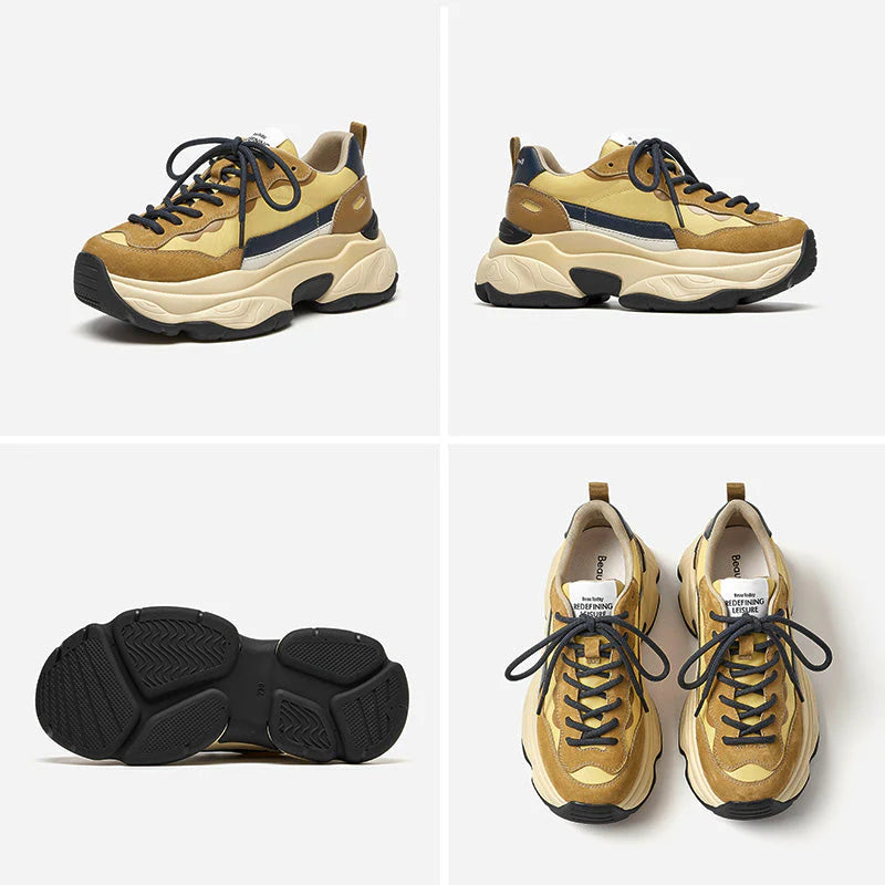 Everyday Chunky Mixed Colors Sneakers for Women Comfortable Fashionable Footwear