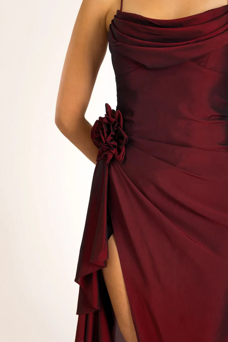 Romantic Women’s Rose Long Dress Perfect for Weddings, Parties, and Night Outs