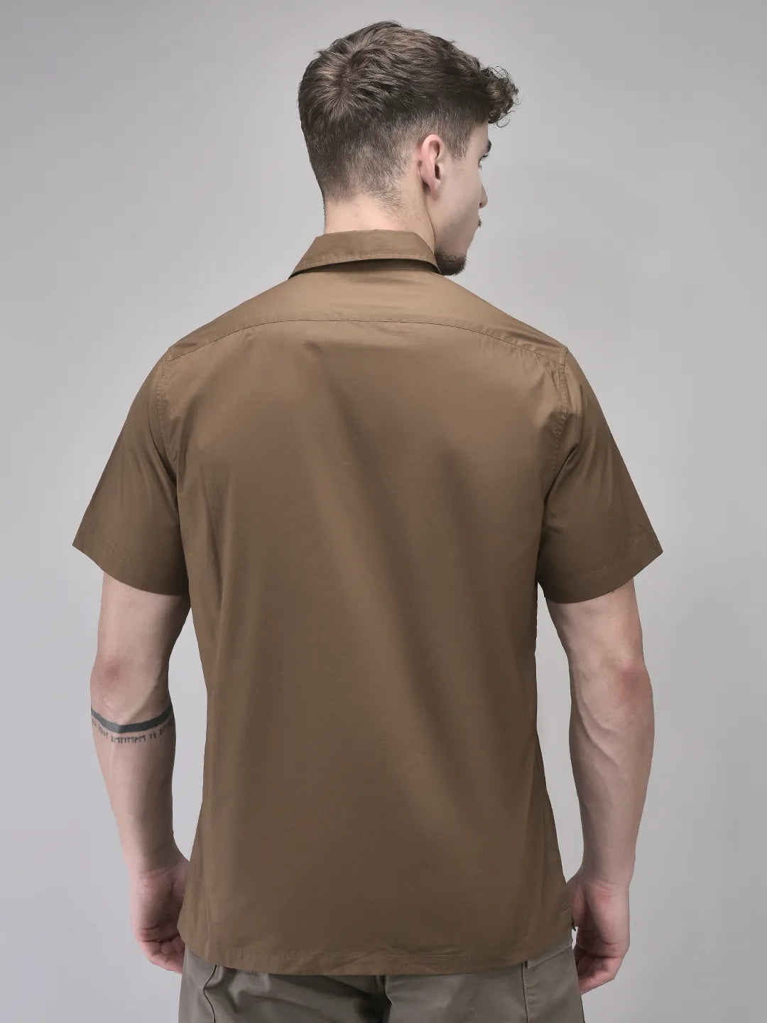 Elegant Coffee Liquer Men Shirt Comfortable and Semi Formal Look