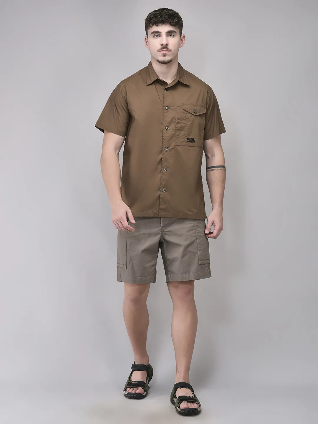 Elegant Coffee Liquer Men Shirt Comfortable and Semi Formal Look