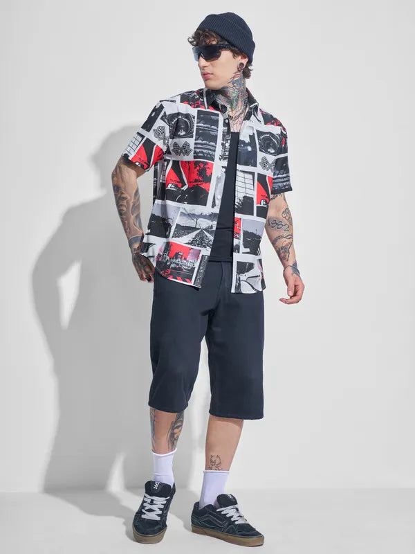 Men Multi Printed Relaxed Fit Cotton Shirt Stylish and Comfortable