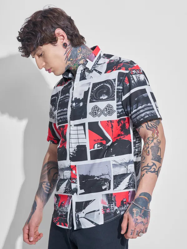 Men Multi Printed Relaxed Fit Cotton Shirt Stylish and Comfortable