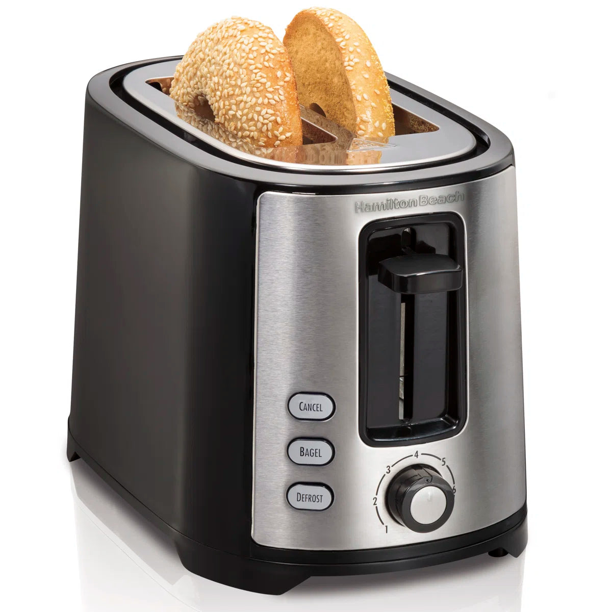Durable Hamilton Beach 2 Slice Toaster with Stainless Steel Finish and Easy Cleaning